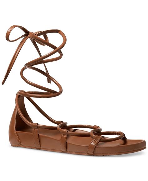 michael kors flat black strappy rope sandals|Michael Kors sandals with heel.